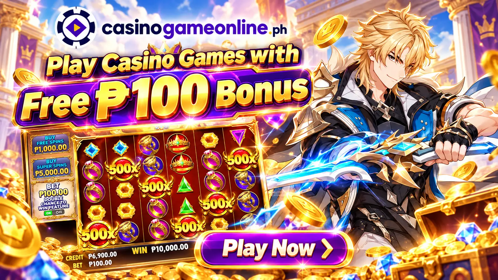 Play Casino Games with Free ₱100 Bonus | casinogamesonline.ph